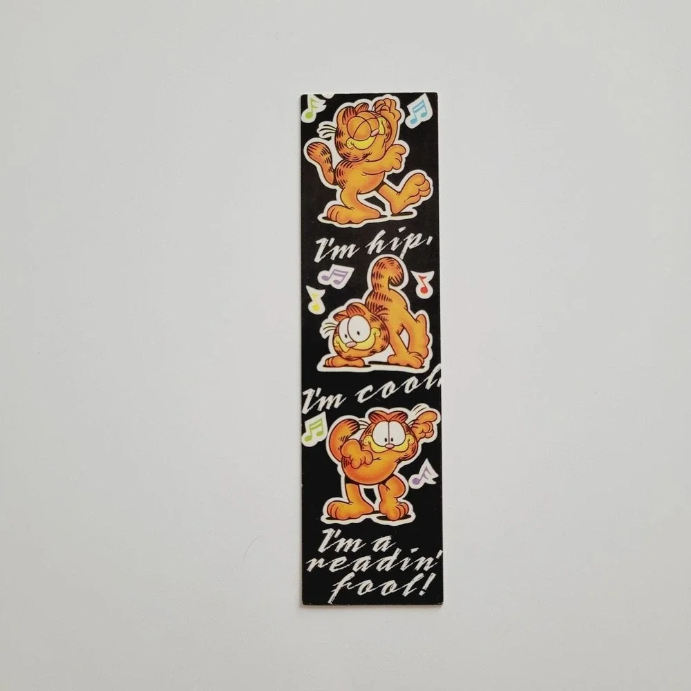 Vintage 70s Garfield Bookmark Dancing Cat Fool 1978 Jim Davis art, Antioch Z-576